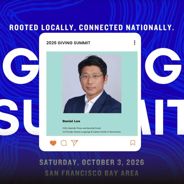 KLCCSac Speaks at the KACF Giving Summit in SF! ✨ We are thrilled to share that KLCCSac Board Member Dan Lee is representing our community as a guest speaker at the KACF Giving Summit happening right now in San Francisco! 👏🇺🇸
This impactful summit convenes Korean American philanthropists, community leaders, and changemakers from across the nation to connect, innovate, and drive positive social change. 🤝💙 "Every national movement begins with strong local roots." We are so proud to see KLCCSac’s voice and mission represented on this national platform as we continue to invest in a stronger, united community! 🚀✨ 오늘 샌프란시스코에서 열리고 있는 KACF(Korean American Community Foundation) 주최 ‘Giving Summit’에 우리 KLCCSac의 Dan 이사님이 게스트 스피커로 함께하고 있습니다! 👏🇺🇸 전국의 한인 리더, 자선가, 커뮤니티 혁신가들이 모여 한국계 미국인 사회의 더 나은 미래와 나눔의 가치를 나누는 뜻깊은 자리에 KLCCSac이 목소리를 낼 수 있어 매우 자랑스럽습니다. 🤝💙 @kacfny @kacfsanfrancisco